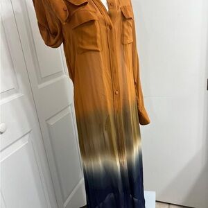 Carlisle Perse 100% Silk Button-Up Blouse tunica size 4